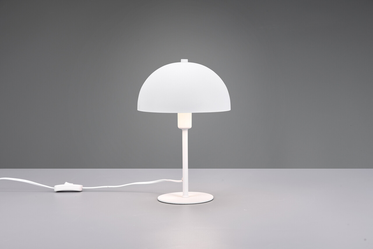 Lampa de masa Nola, TRIO, 20x30.5 cm, 28W, 1x E14, metal, alb mat - imagine 5